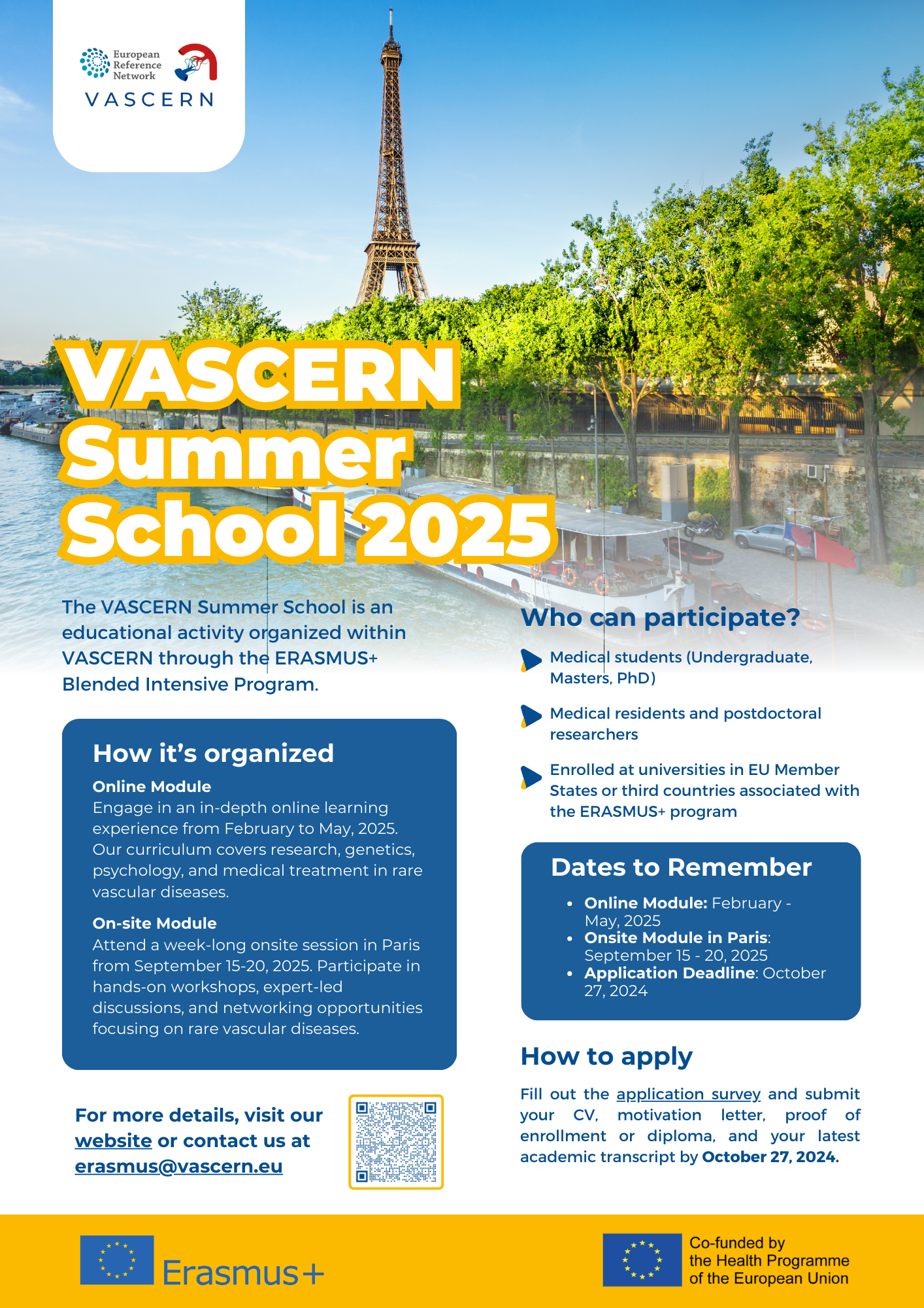 VASCERN Summer School 2025 Flyer