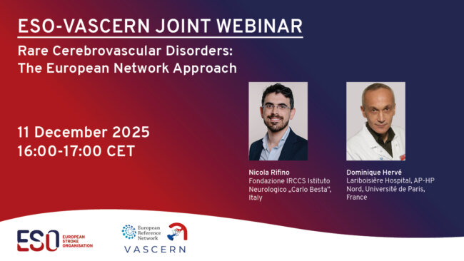 ESO–VASCERN Joint Webinar: Rare Cerebrovascular Disorders – 11 December 2025